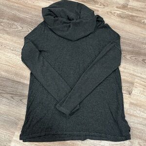 Bordeaux Anthropologie Charcoal Cowl Neck Sweater